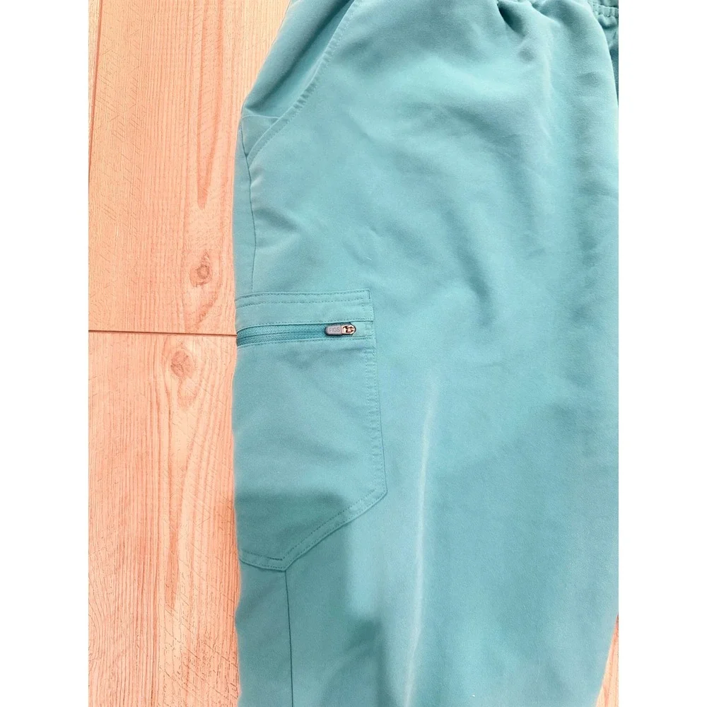 FIGS Zamora Jogger‎ Scrub Pants Teal Blue Neon Drawstring 3XL 1SW200002 Mens